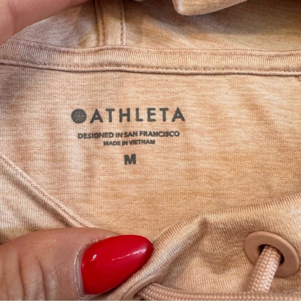 Athleta Pink Hooded Long Sleeve Top - Picture 2 of 2